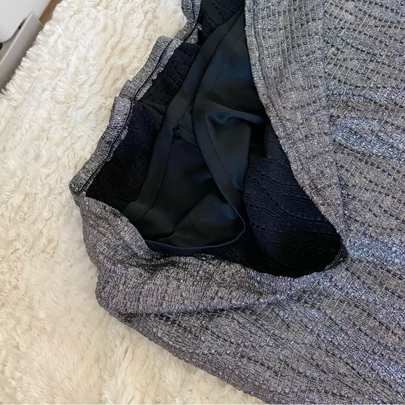 Cache Silver Metallic Beaded Embellished Evening Gown Maxi Dress 0 XS Y2K - Picture 9 of 16